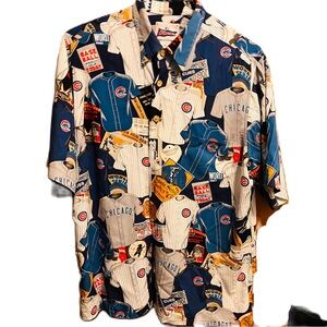 Fathers' Day! Vtg Mens Cubs Shirt, Sz. Large. Reyn Spooner, Genuine Merchandise.